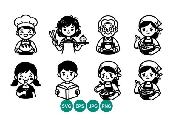 Baker Girl and Cooking Kids Vector: Embroidery Review