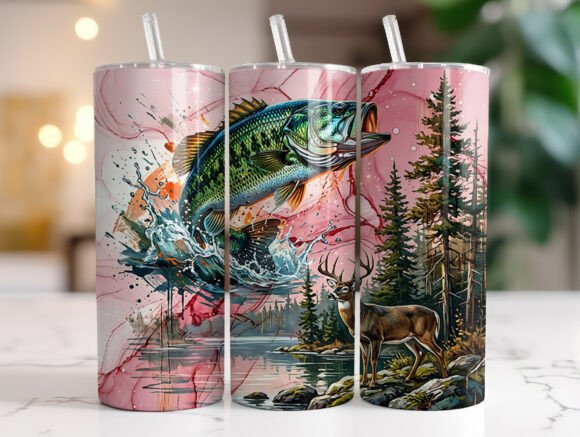 Bass Fishing Hunting 20oz Tumbler Wrap Graphics Review