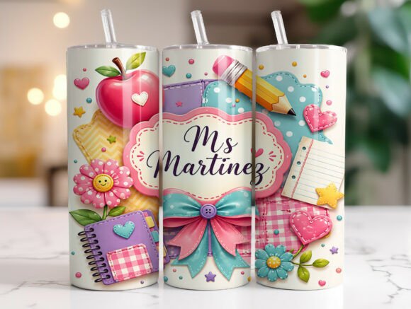 Coquette Teacher Tumbler Wraps – Graphics for Branding