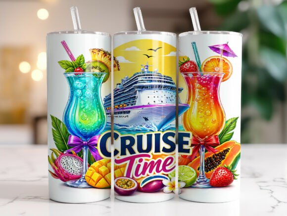 Cruise Time 20 Oz Skinny Tumbler Wrap