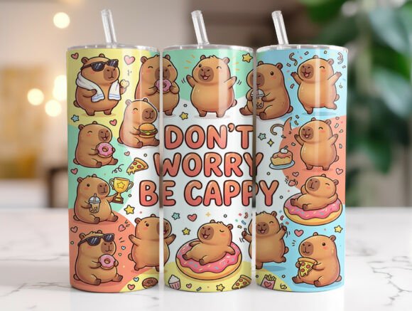 Cute Capybara Tumbler Wrap: Graphics & Tumbler Wraps