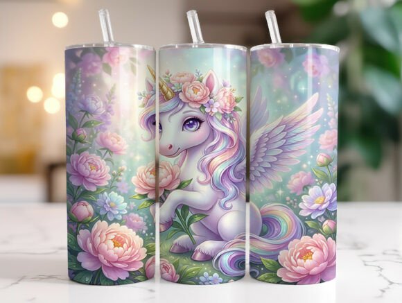 Cute Floral Unicorn Skinny Tumbler Wrap: Graphics & Tumbler Wraps Review