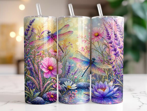 Dragonfly Wildflower 20 Oz Tumbler Wrap Graphics Review for Crafters