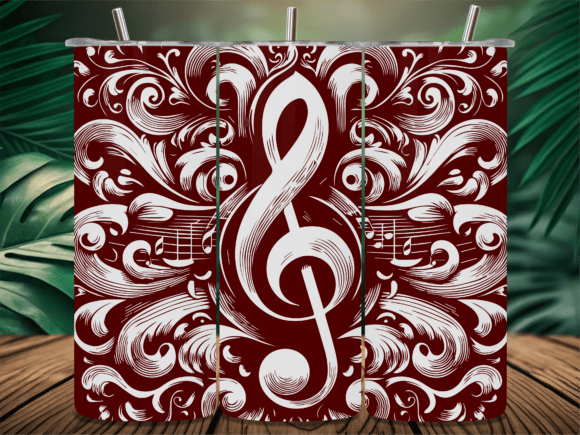 Elegant Music Musical Note Tumbler Graphics for Crafts