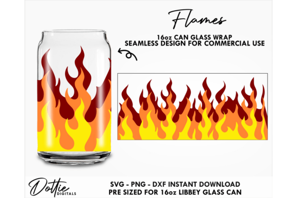 Flames Fire 16oz Glass Can Wrap SVG – Real Use Review