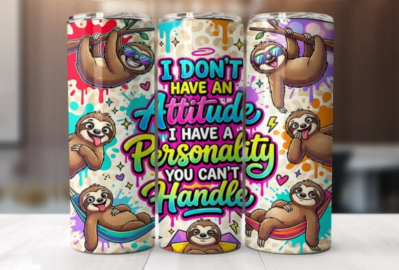 Funny Sloth Quote Tumbler Wrap Graphics Review