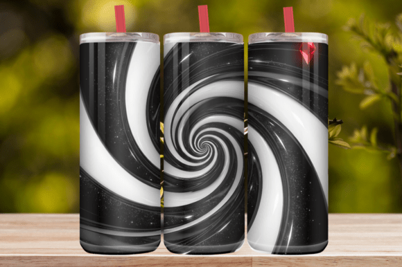 Monochrome Galaxy Spiral Tumbler Wrap