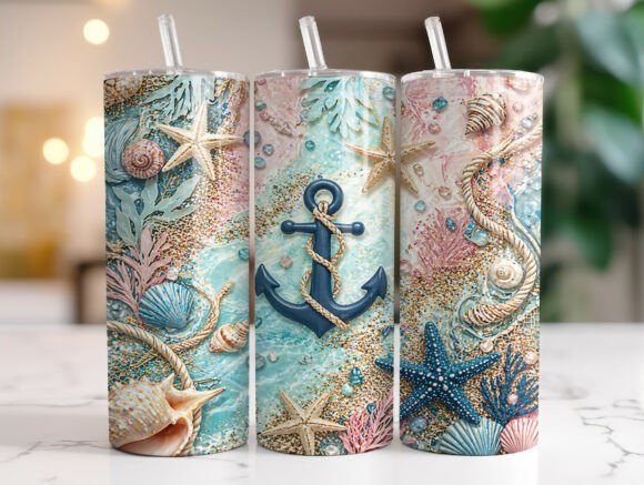 Nautical Anchor Beach Tumbler Wrap Graphics Review