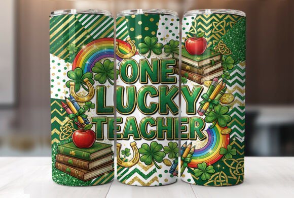 One Lucky Teacher Shamrock Tumbler Wrap: Graphics Review