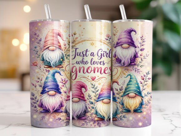 Pastel Gnome Graphics for Tumbler Wraps