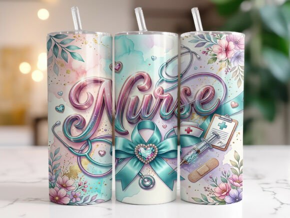 Pastel Nurse Bow Medical Tumbler Wrap: An Embroidery Review