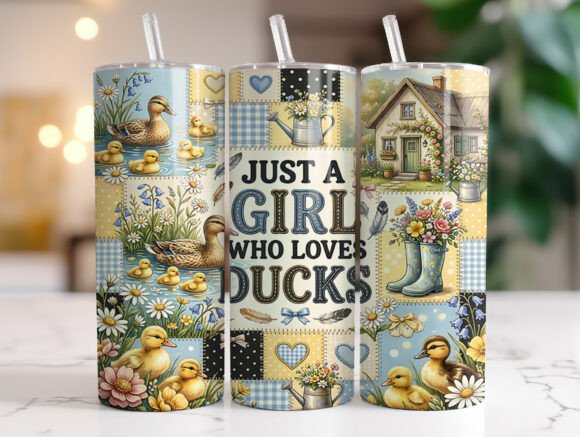 Patchwork Duck Lover Tumbler Wraps and Graphics