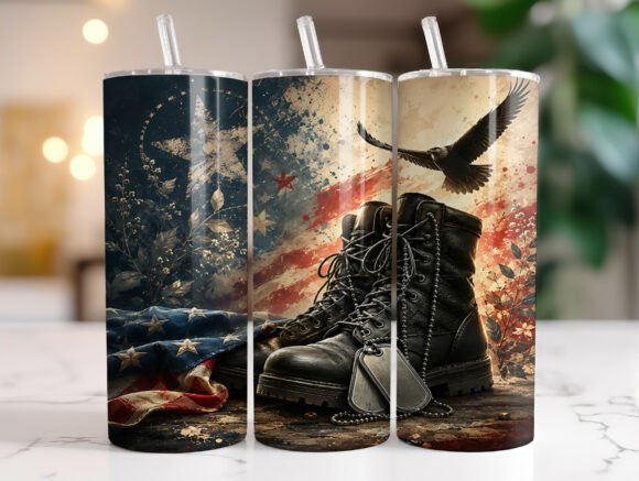 Patriotic Veteran Tribute Tumbler Wrap Graphics Review