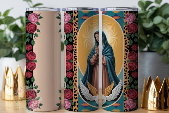 Religious Floral Leopard 20oz Tumbler Wraps & Graphics