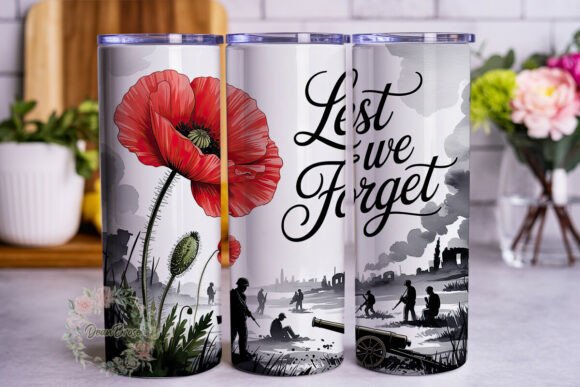 Remembrance Poppy Soldiers 20oz Tumbler Graphics