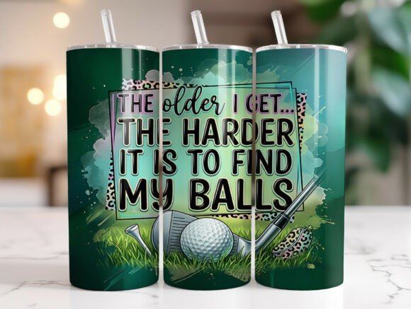 Sarcastic Golf Quote 20oz Tumbler Wrap: Graphics & Tumbler Wraps