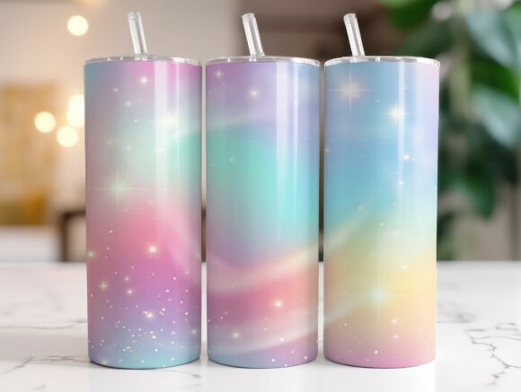 Soft Gradient Sparkle 20oz Tumbler Wrap: Graphics for Businesses