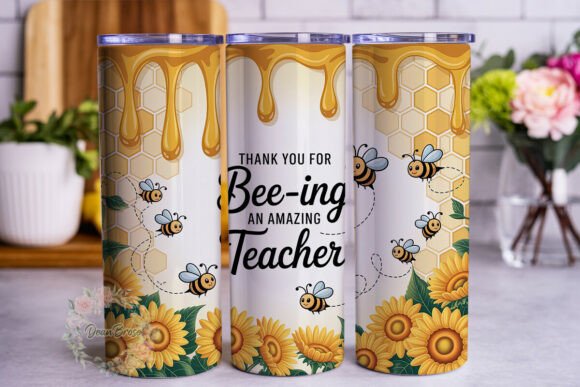 Thank You Teacher 20oz Tumbler Wrap: Graphics & Tumbler Wraps