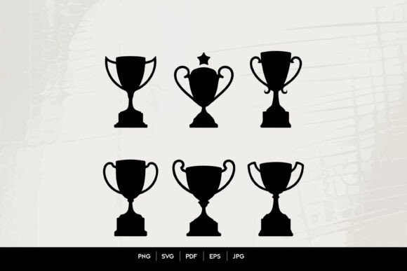 Trophy Cup Silhouette Set: A Craft Review for Icons and Graphics